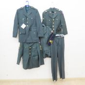 4 US Army Dress jackets with Insignia & More