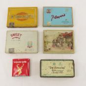 6 Vintage Cigarette Tins; Gold Flake, Players