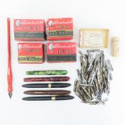 Vintage Fountain Pens & boxes of nibs