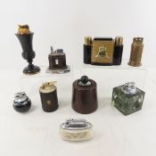 9 Vintage Cigarette Lighters, 1 with dispenser