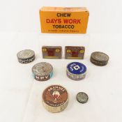 Sealed Vintage Chewing Tobacco tins & plug