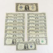 1923 $1 Large Note, 16 $1 Silver Certificates