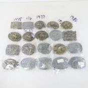 20 Hesston Nat finals rodeo buckles 1975 - 1995