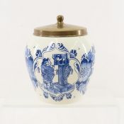 Delft Blue Holland tobacco jar