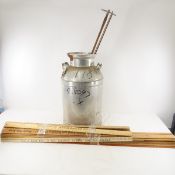 Mazeppa Co-op Milk Can and Advertising Yard Stick