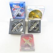 5 Assorted Airplane Models- Corgi, IXO, Arch