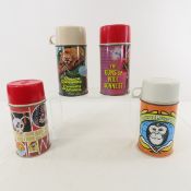 4 Vintage Character Lunchbox Thermoses by Aladdin