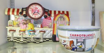 Coca-Cola Clock & Warner Bros Carrotblanca Bowl