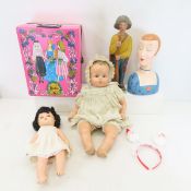 Vintage Dolls, Barbie Doll Trunk & more