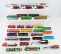 Assorted HO Cars and Engines- Tyco Santa Fe 5628