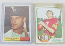 1961 Roger Maris & 1976 Joe Theismann Cards