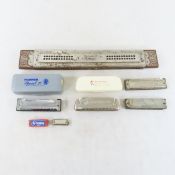 6 Vintage Harmonicas, Snappy Japan Mini