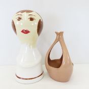 Red Wing Hanging Planter & Ceramic Head