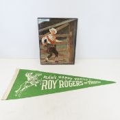 Vintage Roy Rogers Pennant & Tray Puzzle