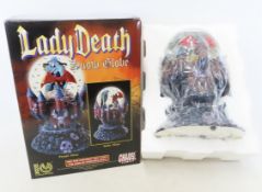 Lady Death Vs Purgatory Snow Globe In Box