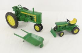 1960's John Deere 620 Tractor, 140 & Wheel Barrow
