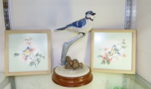 Bluejay Sculpture 2 C. Shores Wright Bird Prints