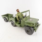 Vintage Talking GI Joe, Jeep, Trailer