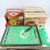 Vintage Magnetic Bowling & Electric Baseball Game
