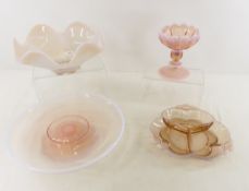 Duncan Miller & Fostoria Pink Opalescent Glass