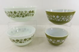 Vintage 4 pc Pyrex Spring Blossom Mixing Bowl Set