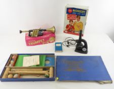 Gilbert Microscope Metal Box Indoor Croquet & more