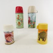 4 Vintage Character Lunchbox Thermoses - Aladdin