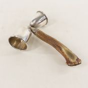 John Hasselbring Sterling & Stag Horn Jigger