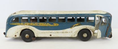 Vintage Buddy L Wind-Up Greyhound Bus