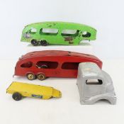 2 Vintage Marx Car Haulers & more