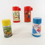 4 Vintage Character Lunchbox Thermoses by Thermos