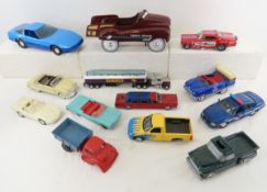 12 Die Cast Metal & Plastic Vehicles, Vees & more