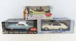 3 Classic Car Diecast Models in Boxes