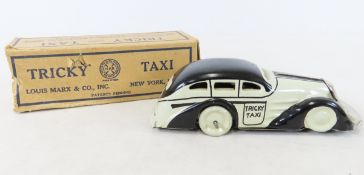Marx Tricky Taxi With Box & Key, Works