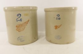 2 2 Gallon Red Wing Stoneware Crocks