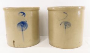 2 Red Wing 2 Gallon Target Salt Glaze Crocks