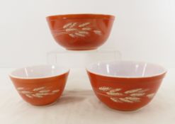 Vintage 3 pc Pyrex Autumn Harvest Bowl Set