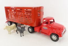 Restored Tonka Toys Live Stock Trailer and Cab