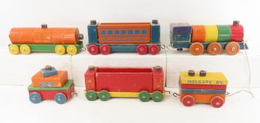 Vintage Wood Holgate Slide Blox Train