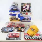 11 Diecast Race Cars, Caps 7 More