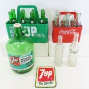 Vintage Coke & 7-UP Totes, Bottles, Patch & more