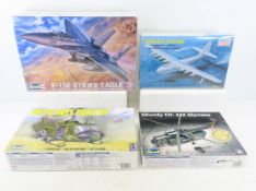 3 Revell & 1 Minicraft Aircraft Model Kits