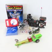 Evel Knievel Stunt Cycle, Launcher & more