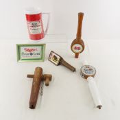 Vintage Beer Tap, Budweiser Mug & Miller Tip Tray