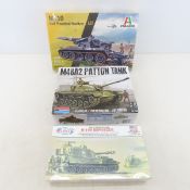 3 Assorted Military Tank Model Kits