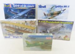 4 Revell & 1 Minicraft Air Craft Model Kits