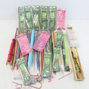 Large Assortment of Metal & Wood Knitting Needles