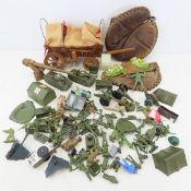 Vintage Plastic Army Men, Baseball Gloves & More