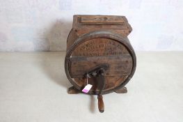 Primitive New Style White Cedar Cylinder Churn