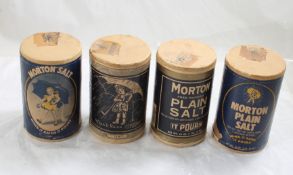 4 Vintage Unopened MORTON Salt Boxes